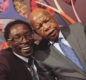 Rick Tamno with Congressman John Lewis after the 2017 Omicron Delta Kappa lecture