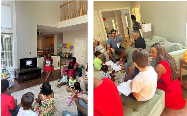 Families gathered for the inaugural Community Read Aloud Session.